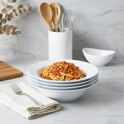 Soup and Pasta Bowls Set of 4, Microwave & Dishwasher Safe - Image 3