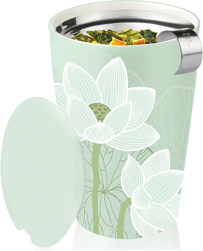 Tea Forte Double-Walled Ceramic Kati Cup, Lotus Blossom, 12 oz | Insulated - Image 4