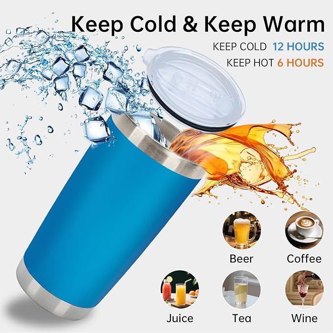 IEOVIEE 32 Pack 20oz Stainless Steel Insulated Bulk Tumblers - Image 6