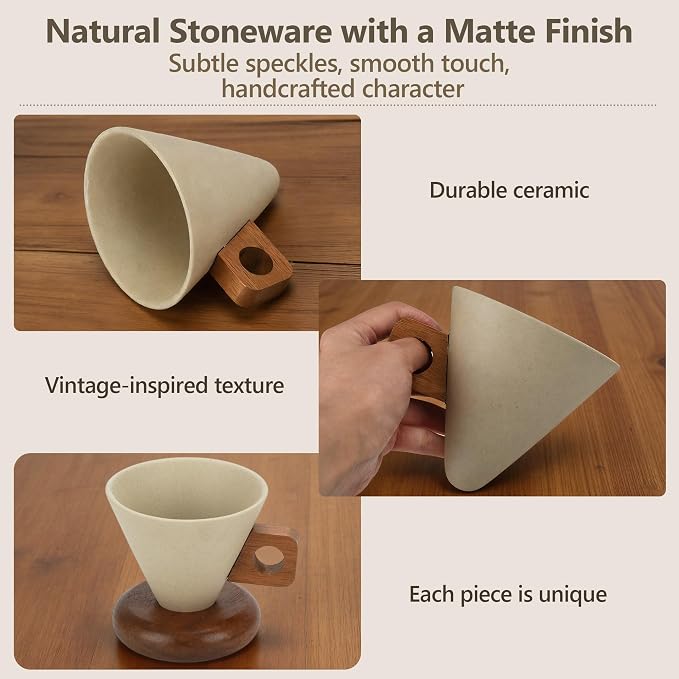 9oz Speckled Stoneware Latte Cup - Image 6