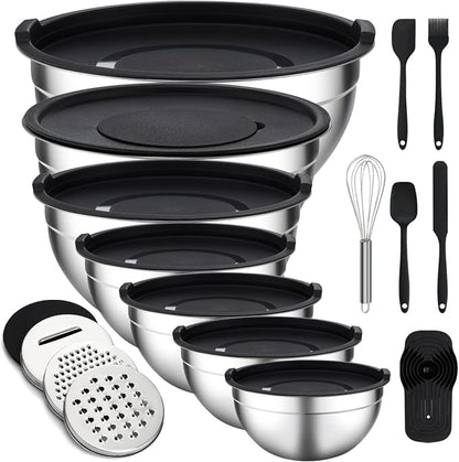 Unokit Mixing Bowls with Lids Set by Unokit