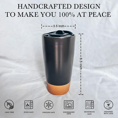 Mora Double Wall Ceramic Coffee Travel Mug - Image 2