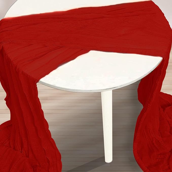 10 Pack Burgundy Cheesecloth Table Runner 35x120 Inch 10Ft Rustic Gauze Cheese - Image 2