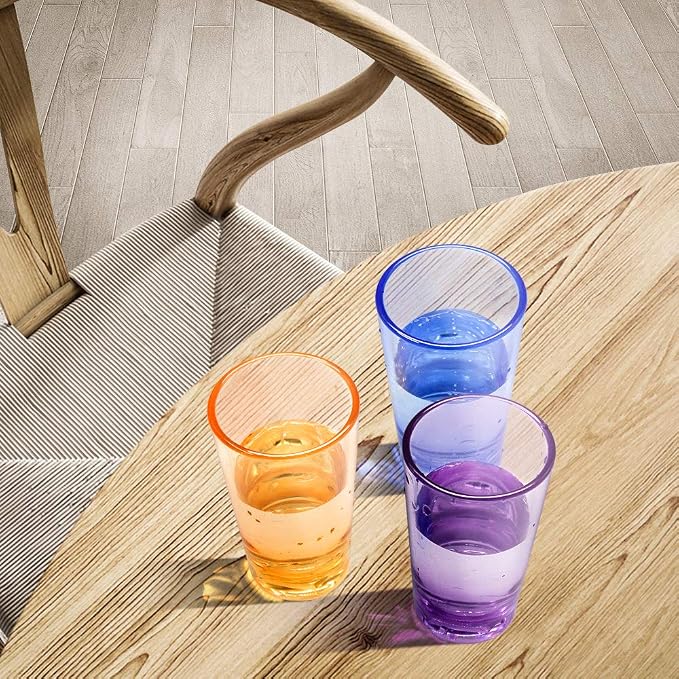 Unbreakable Drinking Glasses, Juice Glasses 5 Oz Plastic Tumblers Cups Set of 6 - Image 5