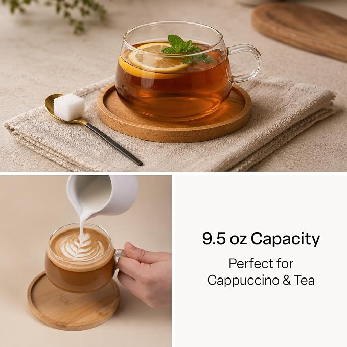 MIAMIO - Cappuccino Glasses/Tea Glasses Set - Olea | Borosilicate tea glasses - Image 5