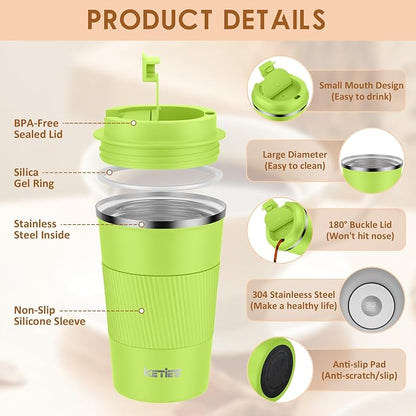 KETIEE Coffee Mug 12oz, Insulated Travel Mug - Image 3
