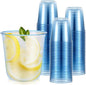 Ziliny 50 Pcs Disposable Stemless Glasses 12oz Crystal Plastic Wine Glasses by Ziliny