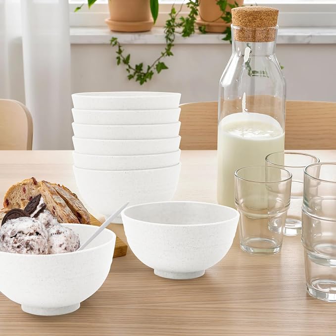 Wheat Straw Snack Bowls 10oz Set of 8 - Image 6