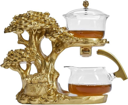 Zurucily Glass Teapot Set with Infuser Semi Automatic Tea Set Magic Teapot by zurucily
