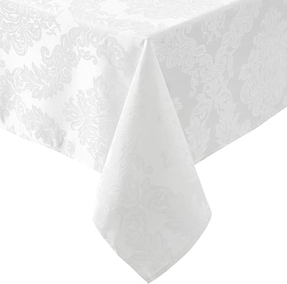 Newbridge Barcelona Luxury Damask Fabric Tablecloth, 60” Wide x 102” Oval - Image 9