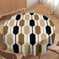 Abstract Boho Geometric Round Tablecloth, Mid Century Modern Geometric Art Retro Print Tablecloth for Home Party Dining Room Kitchen Decor 60Inch(152cm)