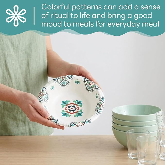 30 Count 8oz Paper Bowls, Small Paper Bowls, Microwaveable and Soak Proof | - Image 5