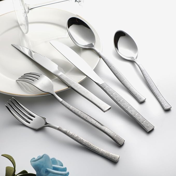 Silverware Set of 24 Stainless Steel Flatware Set - Image 5