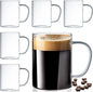 Le'raze Set of 6 Ultra Durable Sleek Glass Irish Coffee Mugs by LERAZE