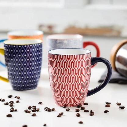 Selamica Ceramic Coffee Mugs Set of 4, 16 OZ Large Coffee Cups - Image 2