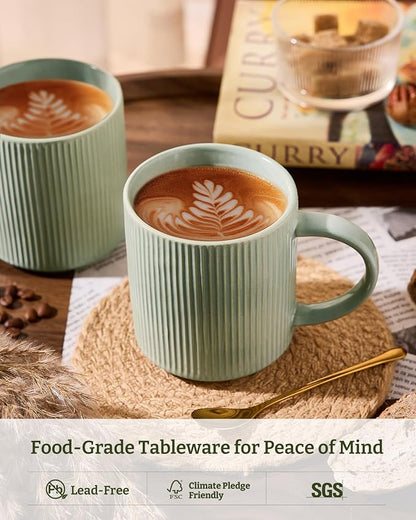 famiware Coffee Mug Set for 6, Star 16 oz Catering Mugs Cup Set - Image 2