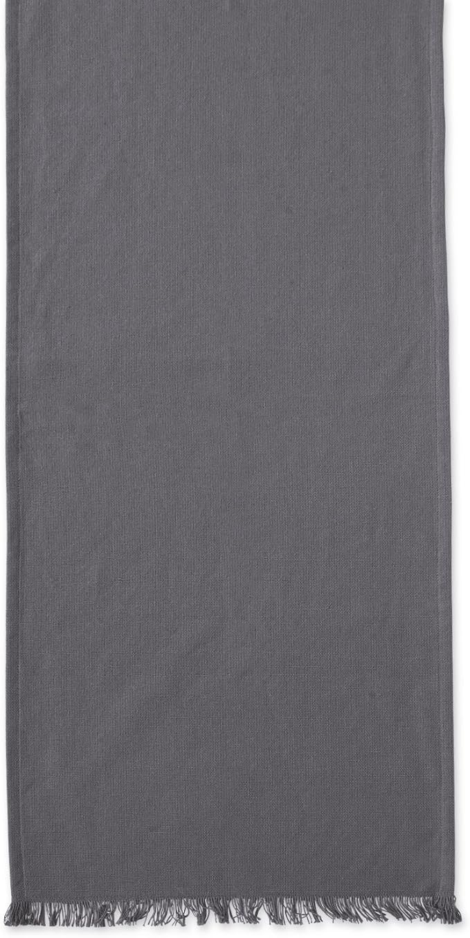 DII Everyday Collection, Fringed Solid Tabletop, Table Runner - Image 3