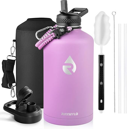 RAYMYLO One Gallon Water Bottle Insulated 128 oz, Stainless Steel | Triple by RAYMYLO