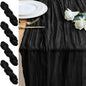 Cheesecloth Table Runner 10FT 4Pcs Black Boho Gauze Sheer Runners | Cheese by Xiomot