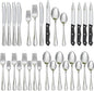 Astercook Silverware Set with Steak Knives 24-Piece Flatware Set by Astercook