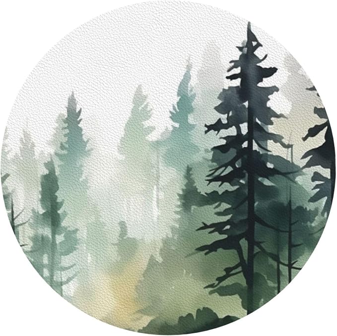 Forest Pine Trees Coasters Set of 6 Coasters - Image 2