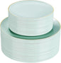 PULOTE 100PCS Sage Green Plastic Plates by PULOTEpartywareWesupplyproductsandyouenjoylife