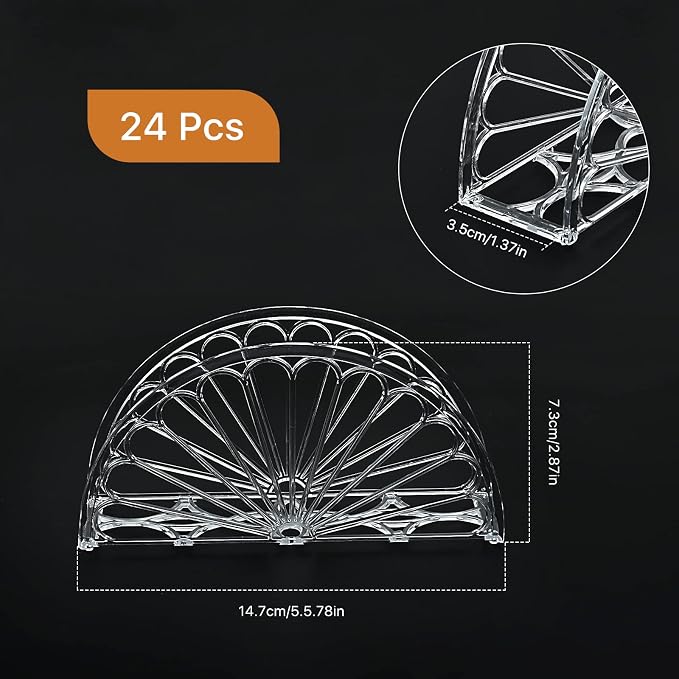 24 Pcs Napkin Holder Plastic Clear Napkin Holders - Image 2