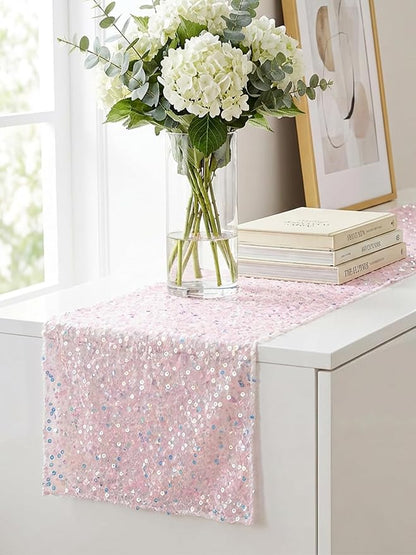 Pink Table Runner 12x72 Inches Table Decor - Image 7