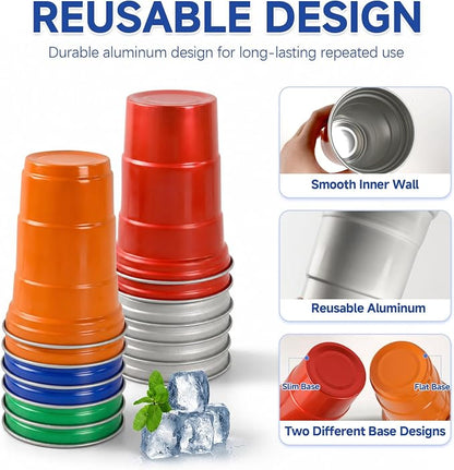 16oz Aluminum Cups Reusable Metal Party Cup - Image 4