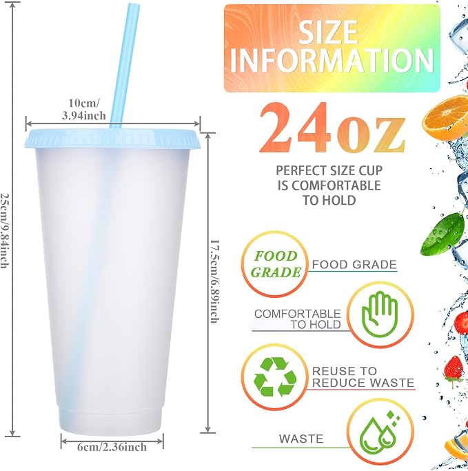 Honeydak 60 Pack Tumbler with Straw and Lid Bulk Cups - Image 4