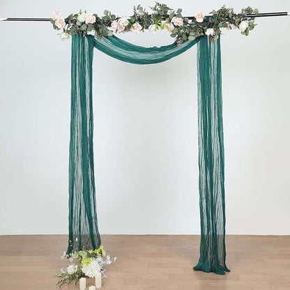 Efavormart 20ft Peacock Teal Gauze Cheesecloth Wedding Arch Drapery Fabric - Image 9