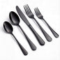 LIANYU 20 Piece Black Silverware Set, Stainless Steel Flatware Cutlery Set | by LIANYU