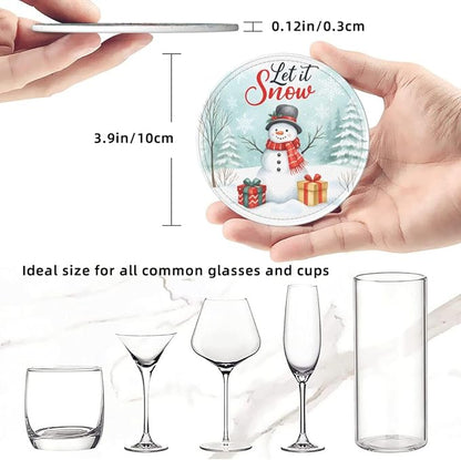 Winter Let it Snow Snowman Coasters - Image 3