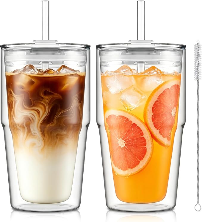 KEMORELA 16oz Clear Glass tumbler by KEMORELA