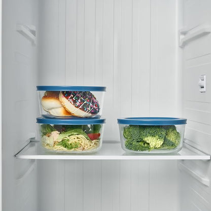 6-Piece Glass Food Storage Containers Set | 4-Cup, Leakproof | Microwave - Image 3