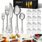 60 Piece Floral Silverware Set for 12 by TKSDWBLTY