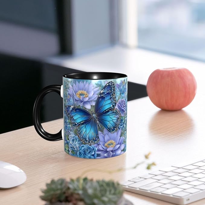 Yrebyou Butterfly Coffee Mug 11oz Ceramic Cup - Image 6