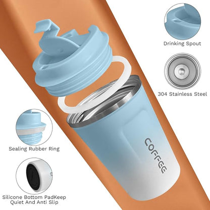 SPLMIFA Travel Coffee Mugs Leak-Proof, Reusable Coffee Cups - Image 3