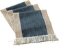 Farmhouse Rustic Faux Linen Dining Table Runner 15 x 79 Inch Blue | Boho Heavy by HomeyHo