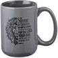 Christian Art Gifts Lion Gray Ceramic Coffee Mug – 14 oz. Microwave and by ChristianArtGifts