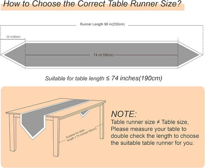 Elegant Vintage Lace Table Runner 98 inches Long Grey Silver - Image 2
