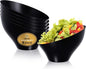 R-kay 6 Pack Angled Candy Bowls - Black Plastic bowls 20 Oz - Premium Plastic Serving Bowls Heavy Duty For Weddings Catering, parties, And All Occasions (Black, Medium)