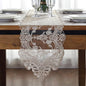 Lace Table Runner Dresser Scarf, Macrame Floral Embroidered Vintage Exquisite by Jeloris