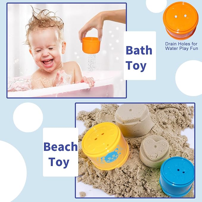 WEEJOYGAM Stacking Cups Baby Toys 6-12 Months, Stacking Toys - Image 6