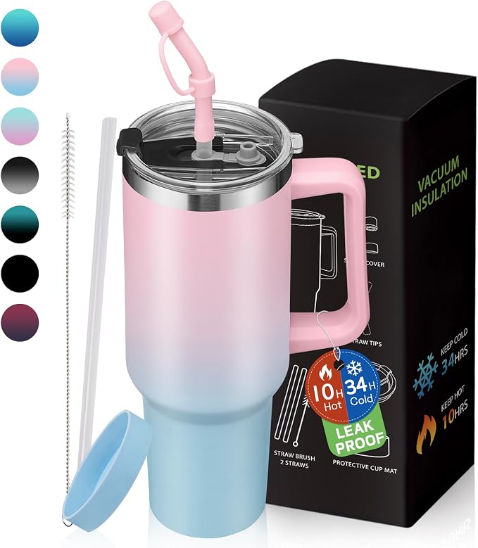 BENZZO Insulated Water Bottle Stainless Steel 40 oz Tumbler by BENZZO
