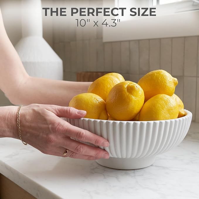 Decorative Concrete Fruit Bowl For Kitchen Counter Or Table Decor – Premium - Image 5