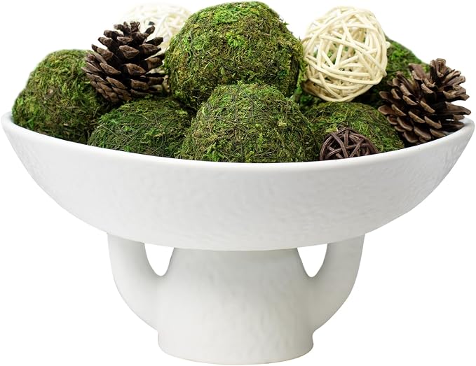 NAHARO New Moss Bowl, Handmade Cement Bowl–Artificial Moss Centerpiece by NAHARO