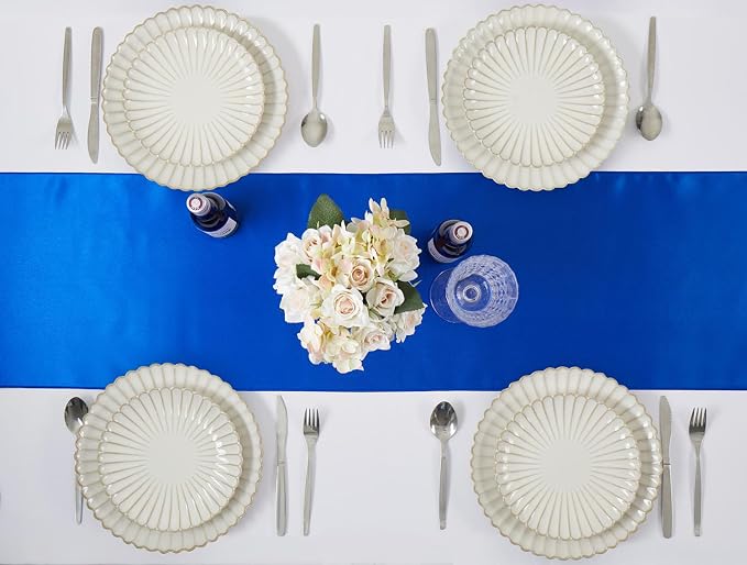 Royal Blue Satin Table Runner, 12x108 Inches, 12 Pack | Premium Satin, Smooth - Image 5