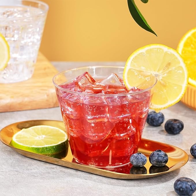 BYSNOW 300 Pack 9 oz Clear Plastic Cups, Disposable Plastic Cocktail Cups | - Image 5