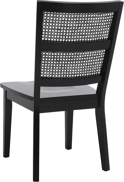 SAFAVIEH Home Collection Toril Coastal Black Dining Chair Set of 2
